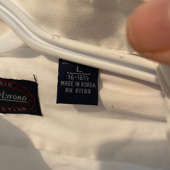 KEATS & LYFORD white formal shirt size men’s large - Picture 2 of 5